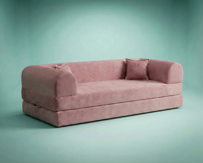 Atelier Del Sofa Legom Eco - Sofá-cama de 3 plazas Rosa